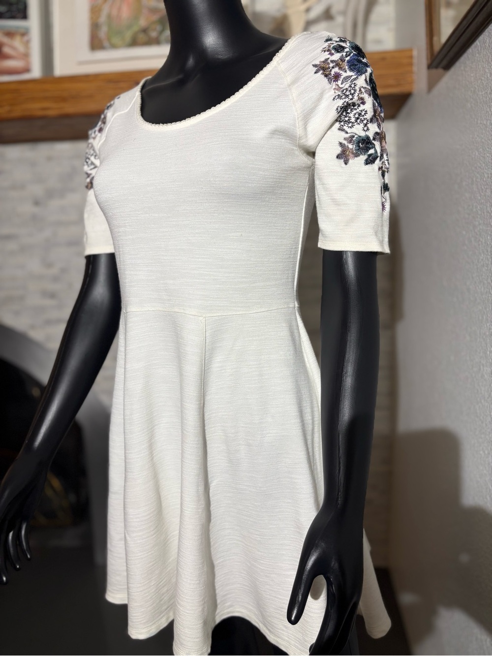 Free People "Garden Sleeve" Mini Skater Dress, size small